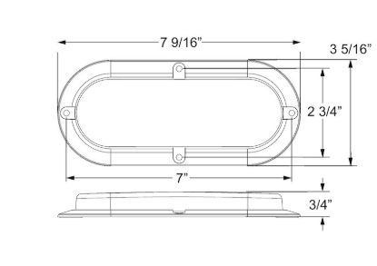 OPTRONICS 6 LED S/T/T;FLANGE/SURFACE;6IN;RED; - STL73RBP