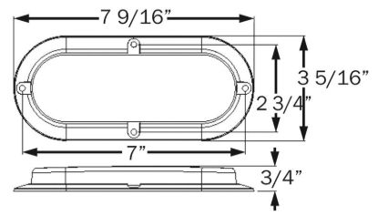 OPTRONICS LED 6' OVAL FLG; 6 DIODE - STL73RK