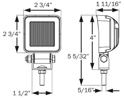 OPTRONICS LED MINI REC; 3 LED - TLL152FSL