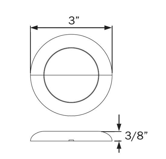 OPTRONICS LED ROUND UTILITY; 6 DIODE; CLEAR - UCL60CB