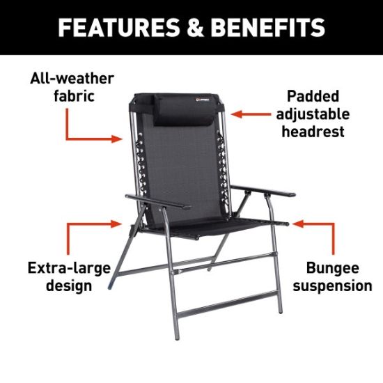 LIPPERT COMP STARGAZER CHAIR - BLACK - 2021000202