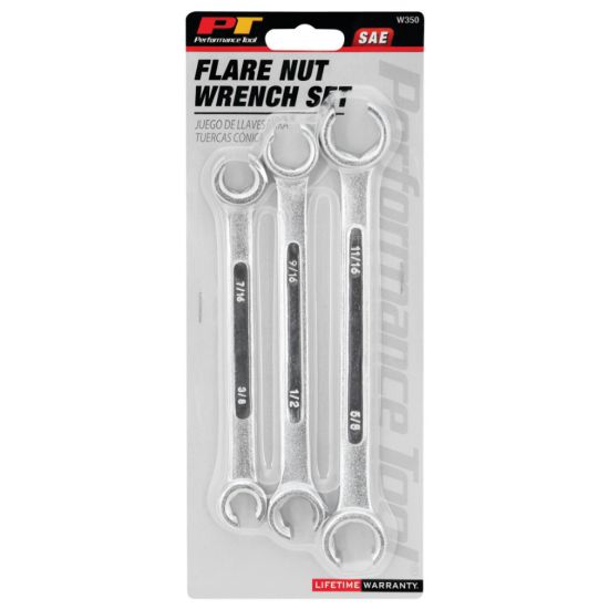 PERFORM TOOL FLARE NUT WRENCH SET - W350