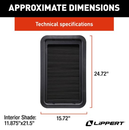 LIPPERT COMP RV DOOR WINDOW SHADE - 2025009148