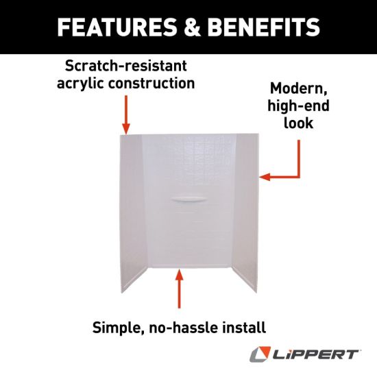 LIPPERT COMP WHITE PF 24X36X62 SURROUN - 210307
