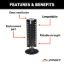 LIPPERT COMP 8K AL JACK WITH 9.00 FOOTPAD  BLK - 433458