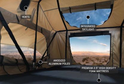 OVERLAND VCL TMBK 3 ROOF TOP TENT - TAN BASE WIT - 18119933