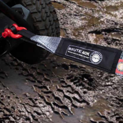 OVERLAND VCL TOW STRAP 4' X 30' GRAY WITH BLACK - 19099916
