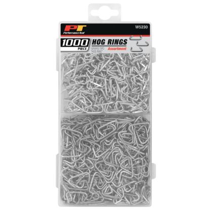 PERFORM TOOL 1000 PIECE STEEL HOG RING - W5230