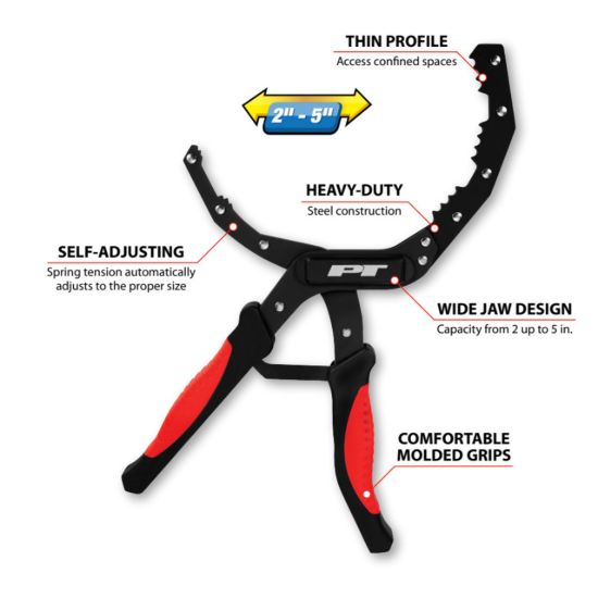 PERFORM TOOL SELF ADJ OIL FILTER PLIERS - W54312