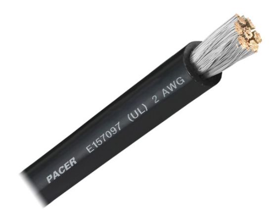 PACER 2 AWG UL BK TC WIRE 100FT RL - WUL2BK100