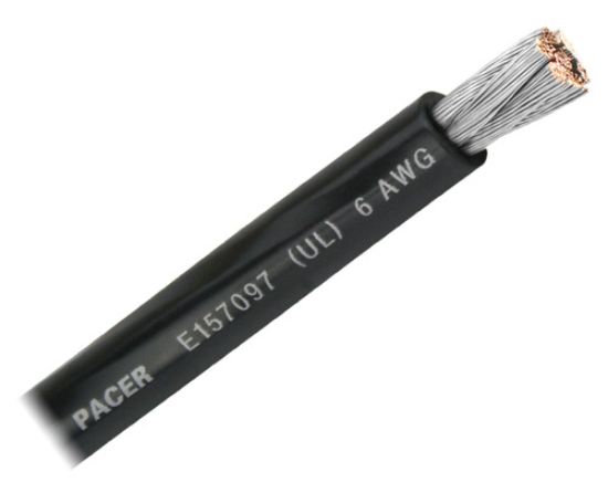 PACER 6 AWG UL BK TC WIRE 100FT RL - WUL6BK100
