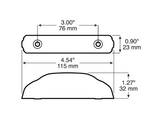 PETERSON MFG LED M/C P2 RECT TL 4.5'X.9'  MV - 60RMV