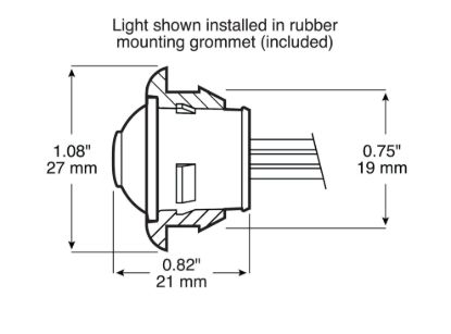 PETERSON MFG LED MKR/CLRANCE LHT 3/4' 3-WIRE AMB - M277ABT3