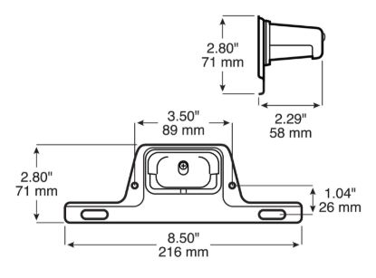 PETERSON MFG LICENSE LIGHT W/BRACKET - M436B