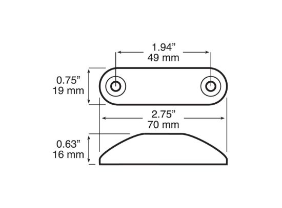 PETERSON MFG RED LED CLEARANCE LIGHT - V168R