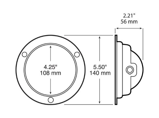 PETERSON MFG FLUSH MOUNT LIGHT - V413