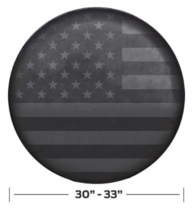 PLASTICOLOR AMERICAN FLAG BLACK & GRAY TIRE COV - 000792R01