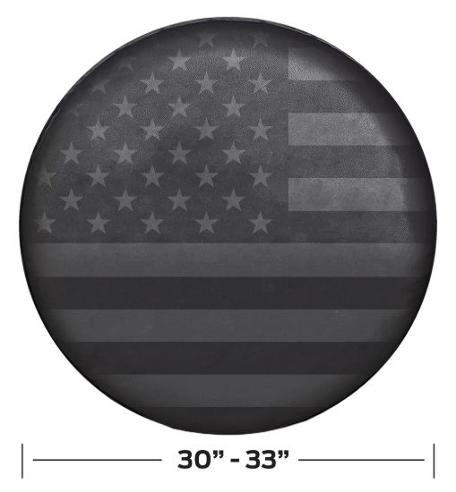 PLASTICOLOR AMERICAN FLAG BLACK & GRAY TIRE COV - 000792R01