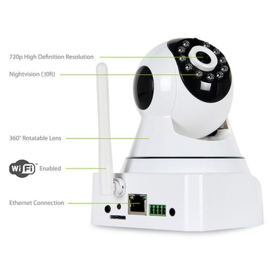 PILOT/BULLY IP HOME CAMERA WITH ROTAT - CL4001