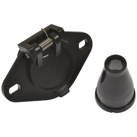 POLLAK 6 POLE ROUND SOCKET WITH RUBBER BOO - 6P103V