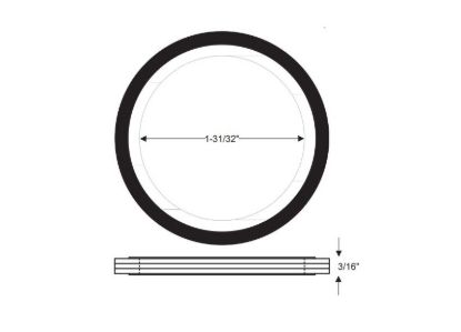 NICKSON INC ROUND FIBER GASKET W/RING - 13584
