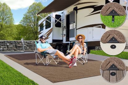 PRESTO FIT SURFACEMATE PAT RUG 6 X 9 BRN TAN - 21181