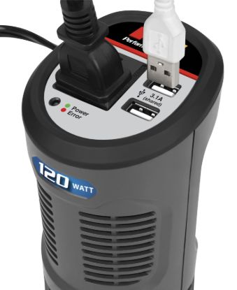 PERFORM TOOL 120-WATT CUP POWER INVERTER - W16650