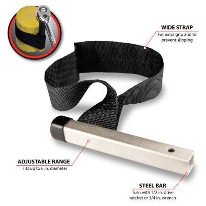 PERFORM TOOL FILTER WRENCH-STRAP - W173C