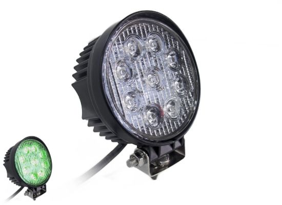 RACESPORT LT GREEN X-HUNTER SERIES LED 4  ROUND - RS27WRXH