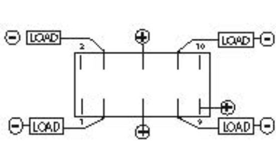 SIERRAMARINE ROCKER SWITCH  HALO DPDT  BLUE HALO - RK40670B