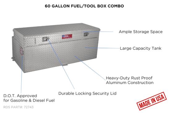 RDS MFG INC AUX.COMBO FUEL&TOOL 60GAL - 72743