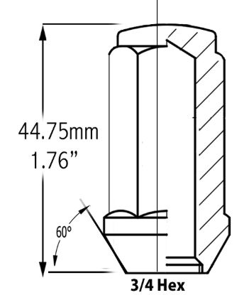 REVOLUTION LUG-BLG 1.75 3/4-9/16 - 301167SBLK