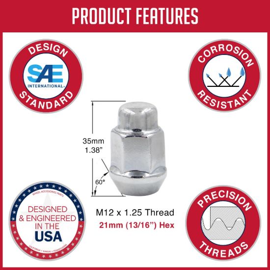 REVOLUTION LUG NUT BULGE ACORN 21MM - 561144