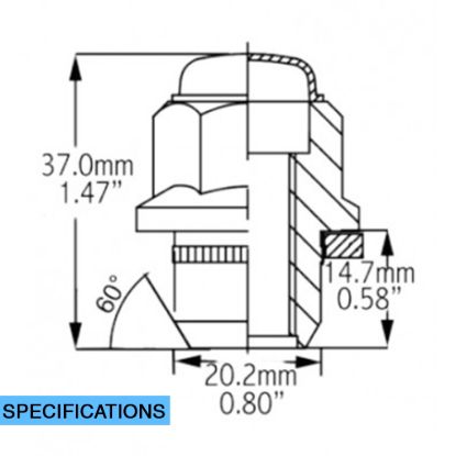 REVOLUTION OE LUG-NISSAN-M12 1.25 - 581144BLK