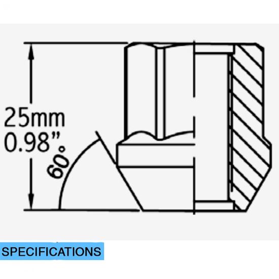 REVOLUTION LUG NUT OE 6 SPLINE TRUCK - 601150