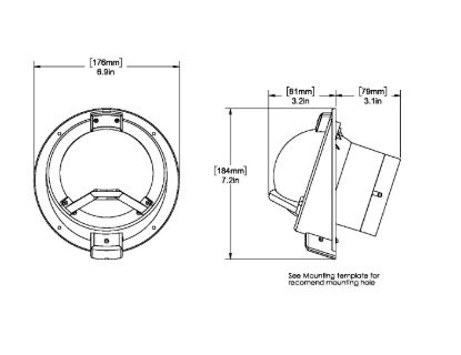 RITCHIE NAVI COMPASS BULKHEAD 4.5'COMBI W/INCLIN - BN202