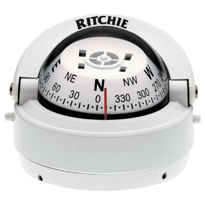 RITCHIE NAVI COMPASS SURFACE MNT 2.75'DIAL WHT. - S53W
