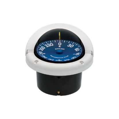 RITCHIE NAVI COMPASS FLUSH MNT 3.75'DIAL WHITE - SS1002W