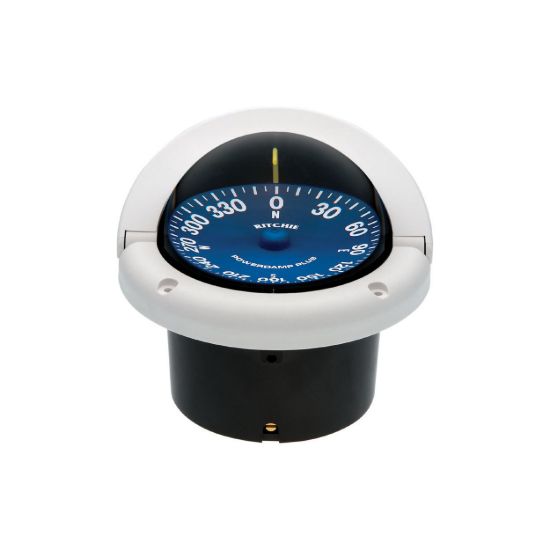 RITCHIE NAVI COMPASS FLUSH MNT 3.75'DIAL WHITE - SS1002W