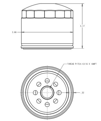 SIERRAMARINE OIL FILTER - 1878242