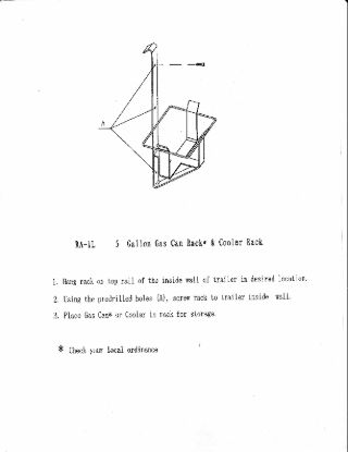 RACK'EM MFG 5 G GAS CAN&COOLER RACK - RA1L