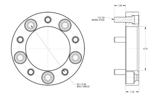 SPIDERTRAX JEEP WHEEL SPACER PAIR - WHS003