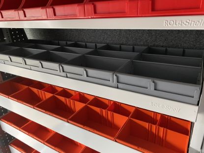 ROLACASE SET OF TWO MEDIUM GREY PLASTIC BINS - RP2002