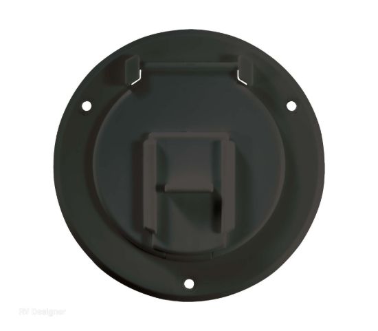 RV DESIGNER CABLE HATCH BLK 4.3X2.3' - B123