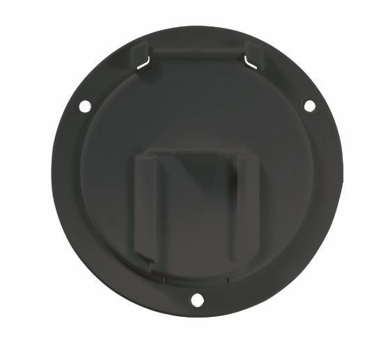 RV DESIGNER LOW PROFILE CABLE HATCH  ROUND  BLA - B133