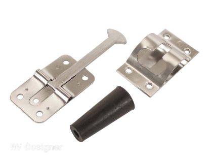 RV DESIGNER 3 3/4' DOOR HOLDER STAINL - E225