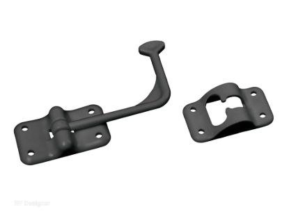 RV DESIGNER DOOR HOLDER PLASTIC BLACK - E278