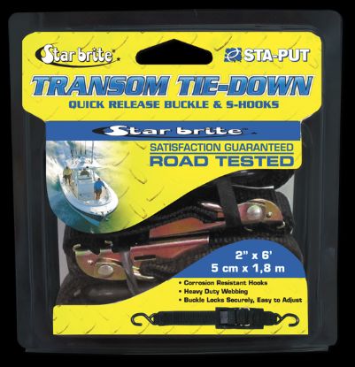 STAR BRITE TRANSOM TIE DOWN 2' X 6' W/QUICK RE - 060069