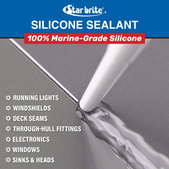 STAR BRITE SILICONE SEALANT 2.8OZ BLK - CA - 082103