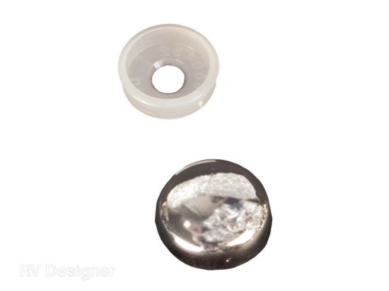 RV DESIGNER 14PK FINISH CAPS- CHROME - H607